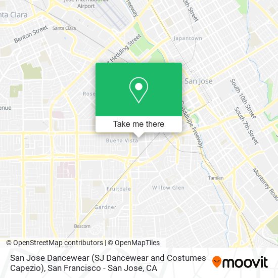 San Jose Dancewear (SJ Dancewear and Costumes Capezio) map