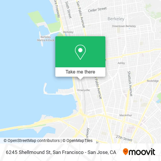 Mapa de 6245 Shellmound St