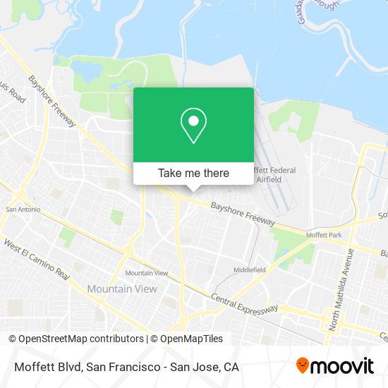 Mapa de Moffett Blvd