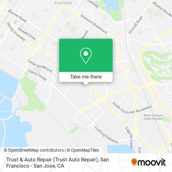 Mapa de Trust & Auto Repair