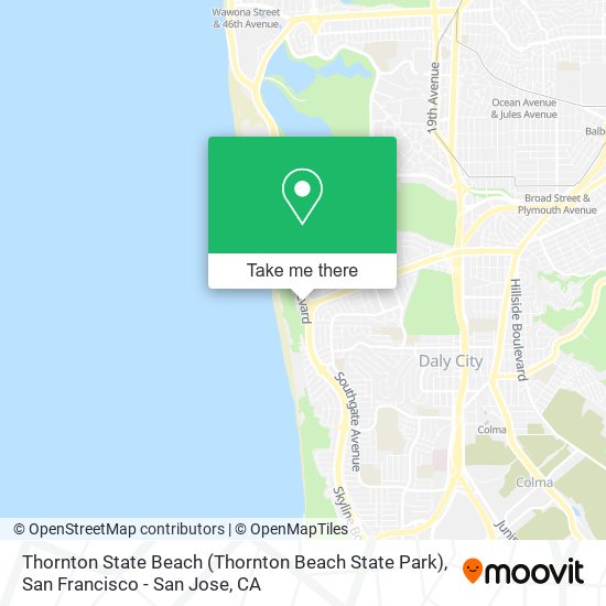 Thornton State Beach map