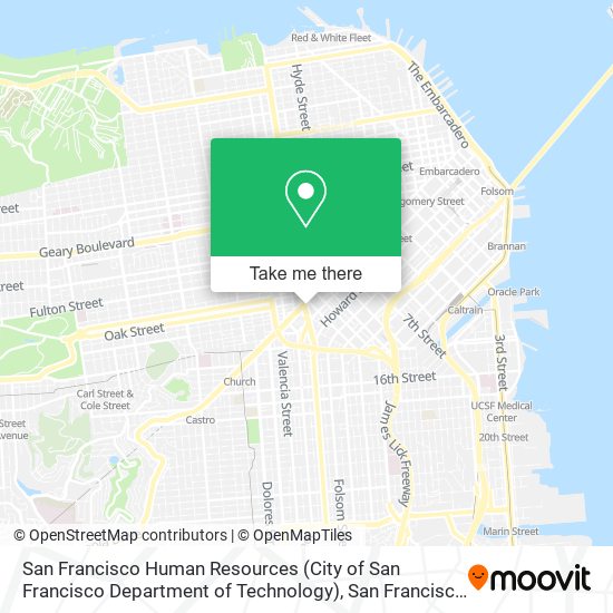 Mapa de San Francisco Human Resources (City of San Francisco Department of Technology)