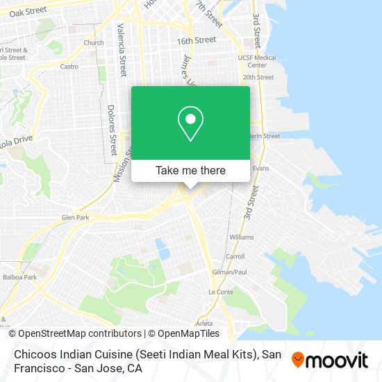 Mapa de Chicoos Indian Cuisine (Seeti Indian Meal Kits)