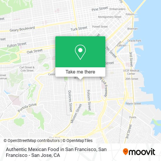 Authentic Mexican Food in San Francisco map