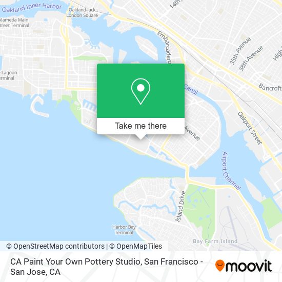 CA Paint Your Own Pottery Studio map