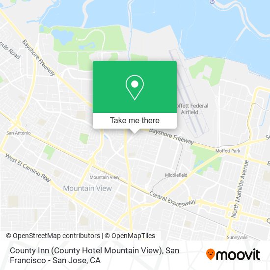 Mapa de County Inn (County Hotel Mountain View)