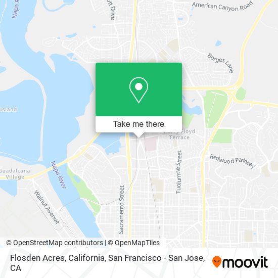Flosden Acres, California map