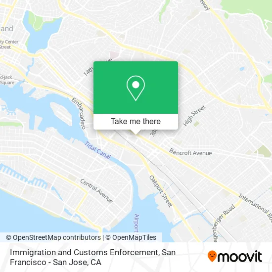 Immigration and Customs Enforcement map