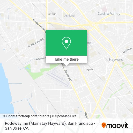 Rodeway Inn (Mainstay Hayward) map