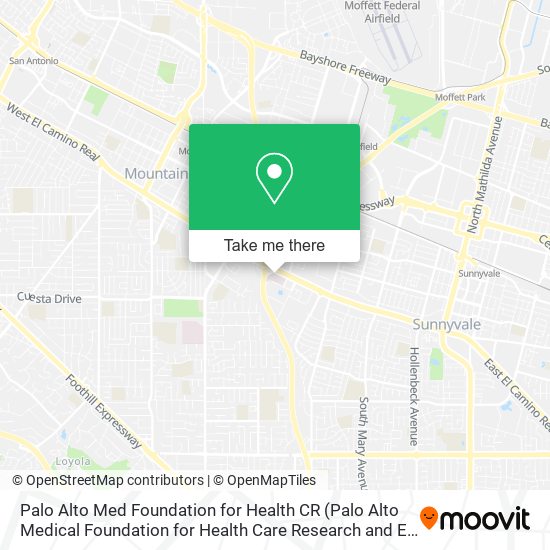 Palo Alto Med Foundation for Health CR map