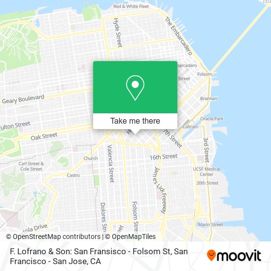 Mapa de F. Lofrano & Son: San Fransisco - Folsom St