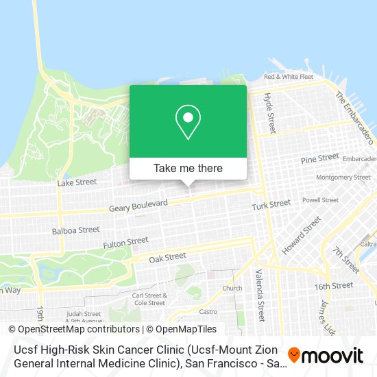 Ucsf High-Risk Skin Cancer Clinic (Ucsf-Mount Zion General Internal Medicine Clinic) map