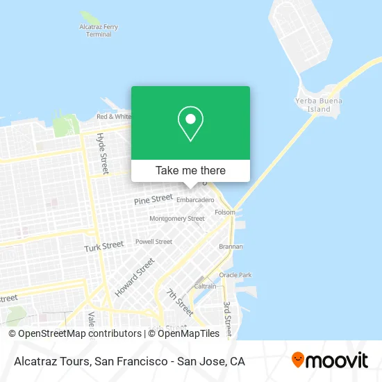 Mapa de Alcatraz Tours