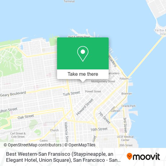 Mapa de Best Western-San Fransisco (Staypineapple, an Elegant Hotel, Union Square)