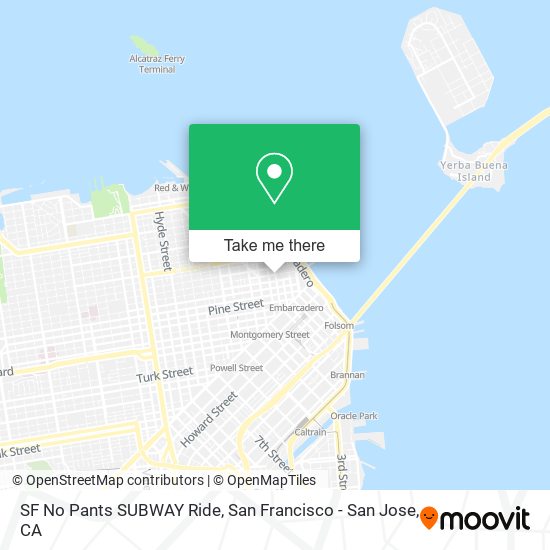 SF No Pants SUBWAY Ride map