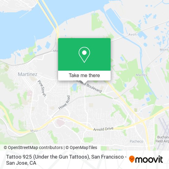 Tattoo 925 (Under the Gun Tattoos) map