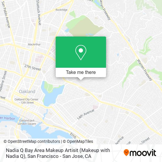 Mapa de Nadia Q Bay Area Makeup Artisit (Makeup with Nadia Q)