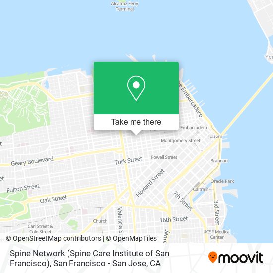 Mapa de Spine Network (Spine Care Institute of San Francisco)