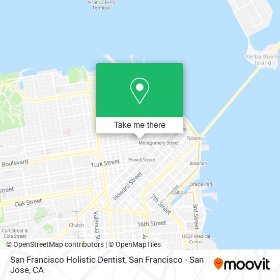 San Francisco Holistic Dentist map