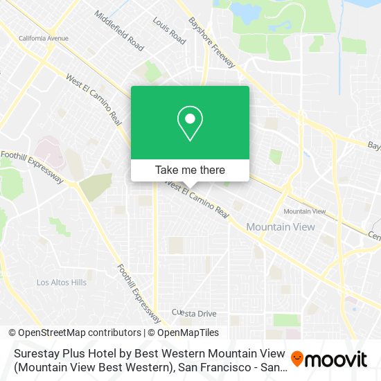 Mapa de Surestay Plus Hotel by Best Western Mountain View (Mountain View Best Western)