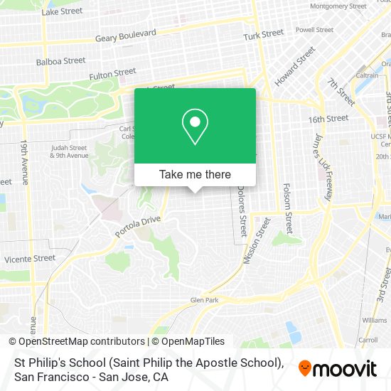 Mapa de St Philip's School (Saint Philip the Apostle School)