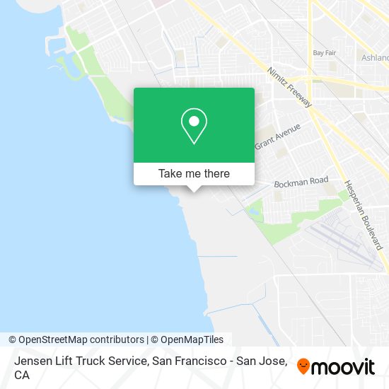 Jensen Lift Truck Service map