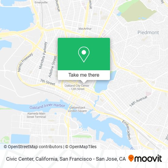 Mapa de Civic Center, California