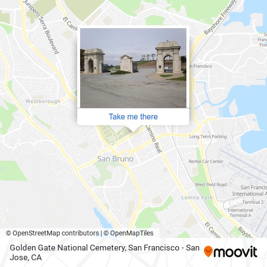 Golden Gate National Cemetery map