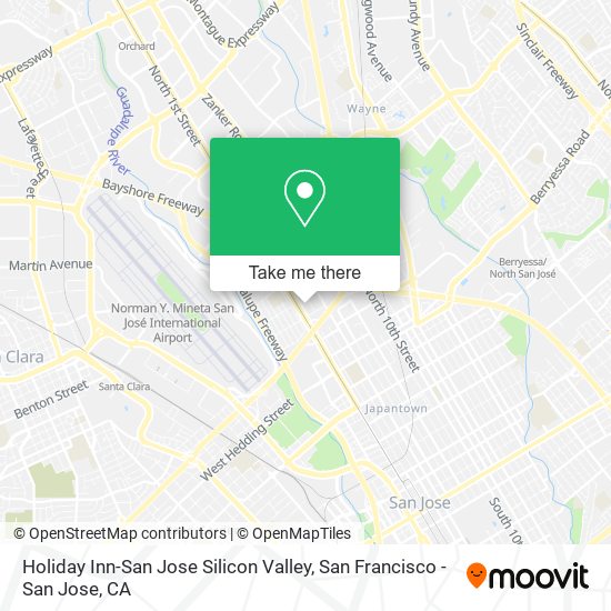 Holiday Inn-San Jose Silicon Valley map