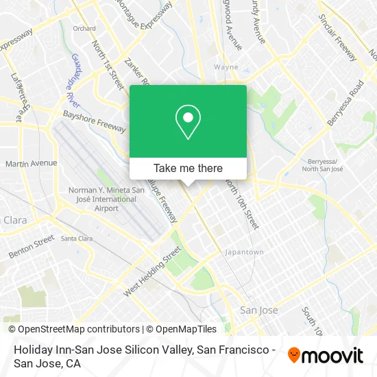 Holiday Inn-San Jose Silicon Valley map