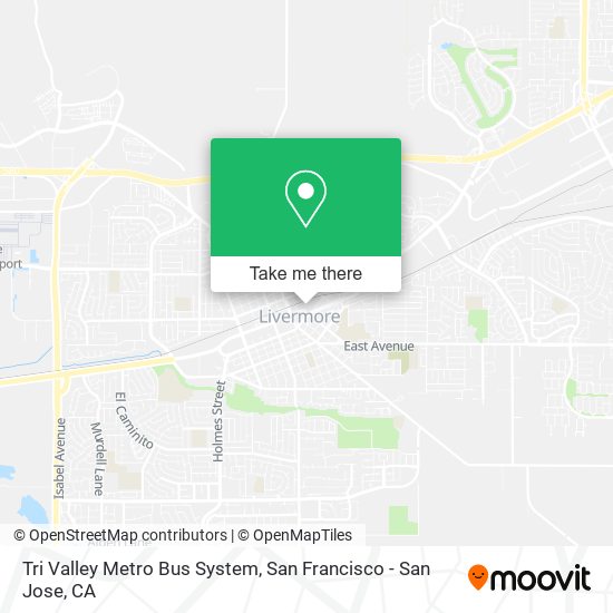 Tri Valley Metro Bus System map