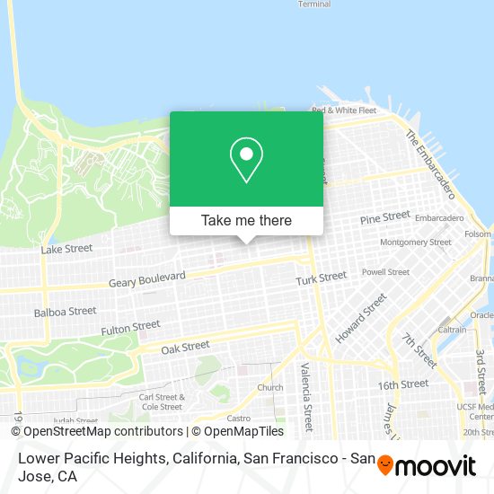 Lower Pacific Heights, California map