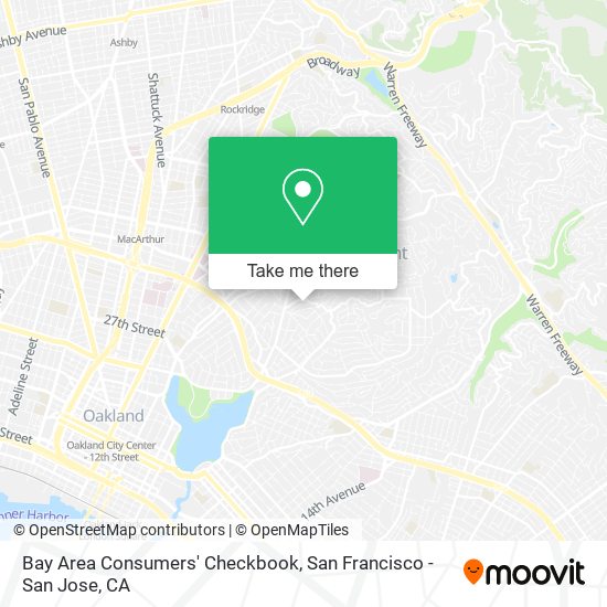 Mapa de Bay Area Consumers' Checkbook