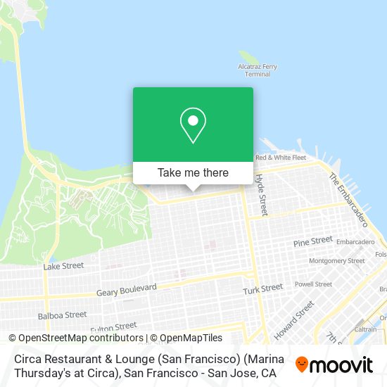 Circa Restaurant & Lounge (San Francisco) (Marina Thursday's at Circa) map