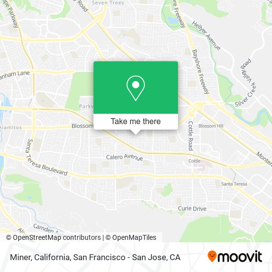 Miner, California map