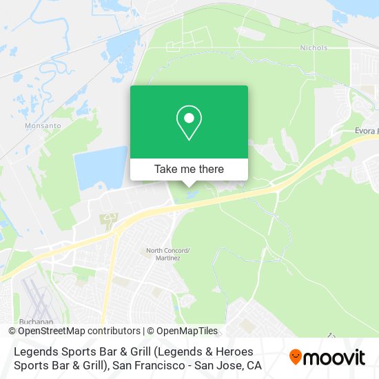 Legends Sports Bar & Grill map