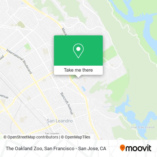 The Oakland Zoo map