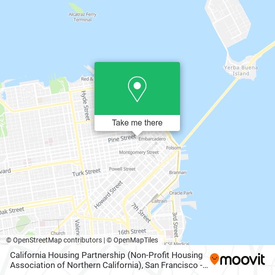 Mapa de California Housing Partnership (Non-Profit Housing Association of Northern California)