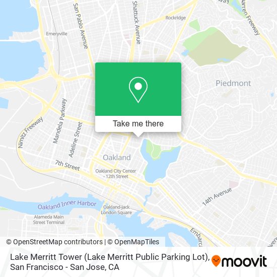 Mapa de Lake Merritt Tower (Lake Merritt Public Parking Lot)