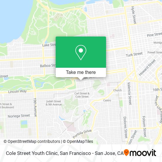 Mapa de Cole Street Youth Clinic