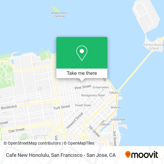 Cafe New Honolulu map