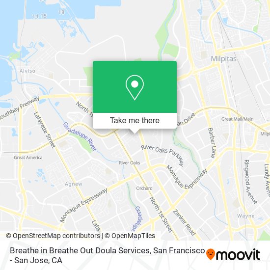Mapa de Breathe in Breathe Out Doula Services