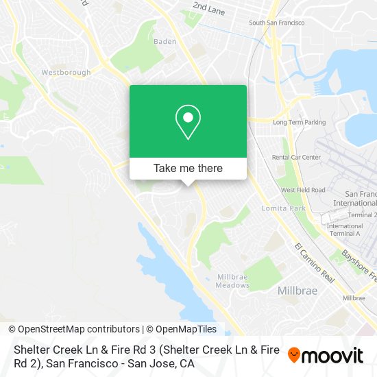 Shelter Creek Ln & Fire Rd 3 map