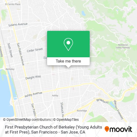 Mapa de First Presbyterian Church of Berkeley (Young Adults at First Pres)