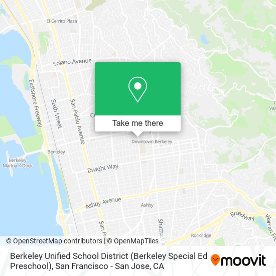Mapa de Berkeley Unified School District (Berkeley Special Ed Preschool)