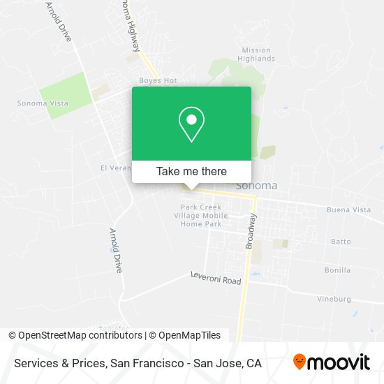 Services & Prices map