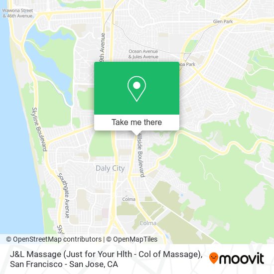 J&L Massage (Just for Your Hlth - Col of Massage) map