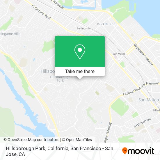 Hillsborough Park, California map