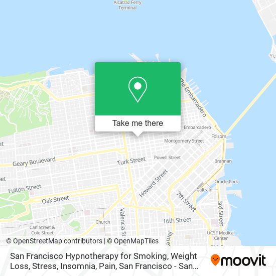 Mapa de San Francisco Hypnotherapy for Smoking, Weight Loss, Stress, Insomnia, Pain