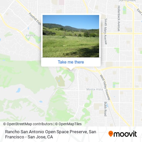 Rancho San Antonio Open Space Preserve map